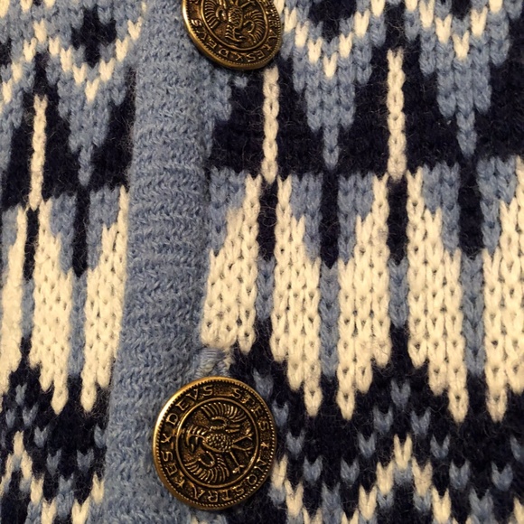 Blue “White Ram” Cardigan - Picture 3 of 4